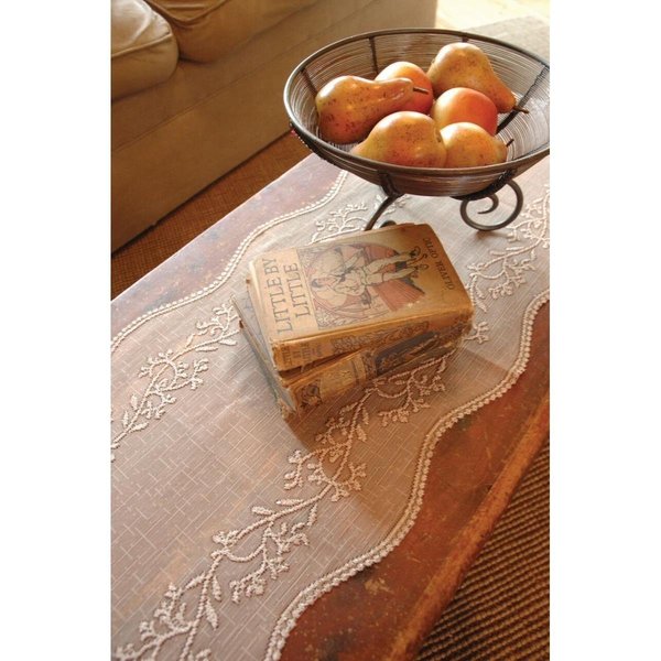 Cookinator Heritage Lace  14 x 72 in. Sheer Divine Table Runner&#44; Ecru CO308698